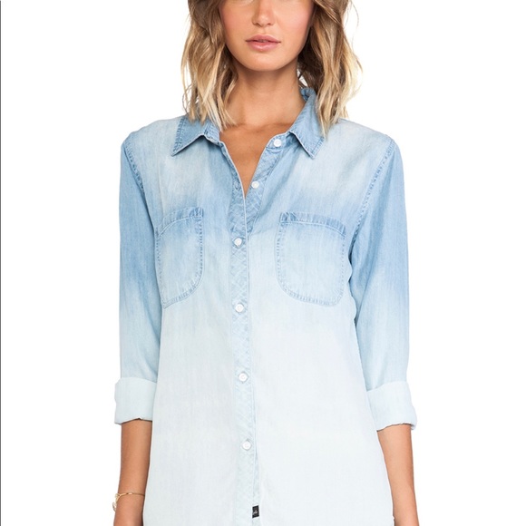 Rails Tops - Rails Carter Denim Shirt in Ombre Denim/Tencel